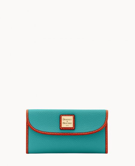 Dooney Pebble Grain Continental Clutch Spearmint ID-G1LujX3U - Click Image to Close