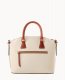 Dooney Pebble Grain Domed Satchel Bone ID-dXh4sBUi