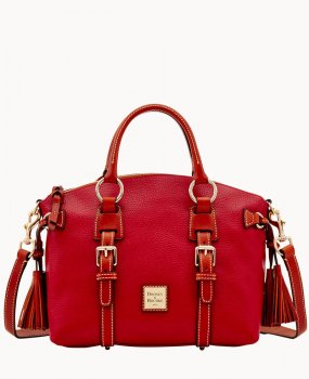 Dooney Pebble Grain Bristol Satchel Red ID-zhw4Hvyj