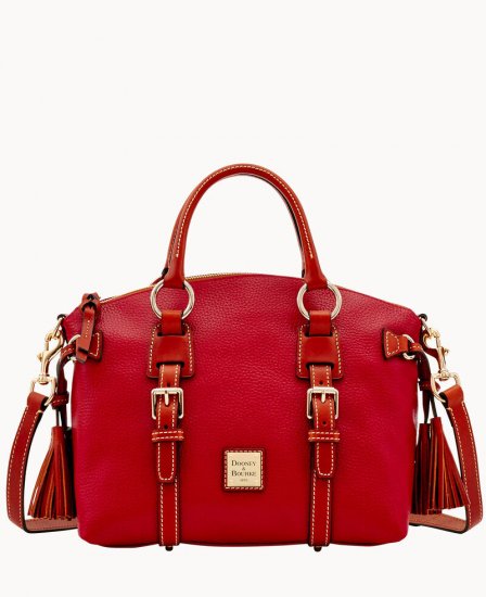 Dooney Pebble Grain Bristol Satchel Red ID-zhw4Hvyj - Click Image to Close