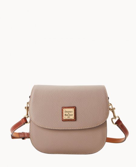 Dooney Pebble Grain Saddle Bag Taupe ID-k9xzAuJT - Click Image to Close