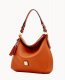 Dooney Pebble Grain Twist Strap Hobo Caramel ID-CQhKEkpe