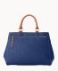 Dooney Ostrich Zip Satchel Navy ID-pN9OR7QB