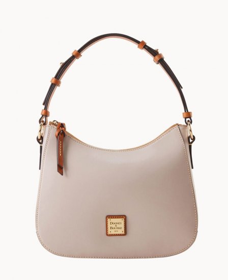 Dooney Wexford Leather Small Kiley Hobo Oyster ID-0BrdHYtE - Click Image to Close