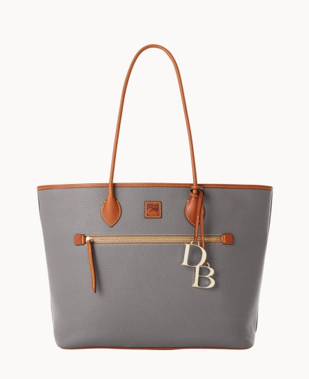 Dooney Pebble Grain Large Tote Slate ID-LaPTSmti - Click Image to Close