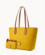 Dooney Pebble Grain Tote With Medium Wristlet Mustard ID-pZsDrVAn