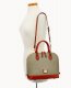 Dooney Pebble Grain Zip Zip Satchel Smoke ID-beovD8jA