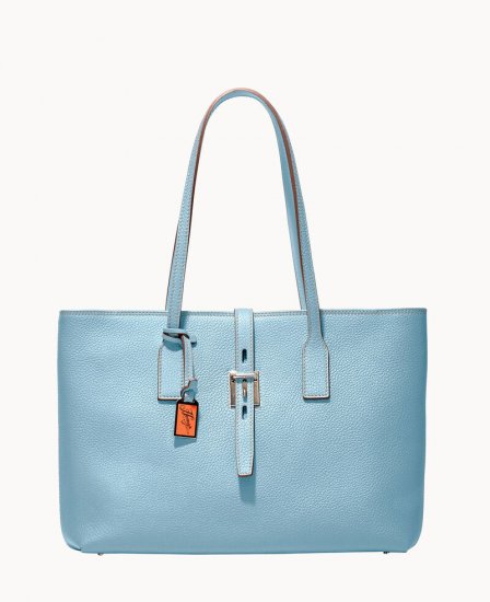 Dooney Henrys Zip Top Tote Turquoise ID-Al33iUK4 - Click Image to Close