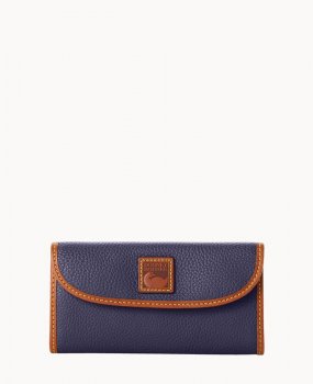 Dooney Pebble Grain Continental Clutch Midnight Blue ID-jwjpaNtS