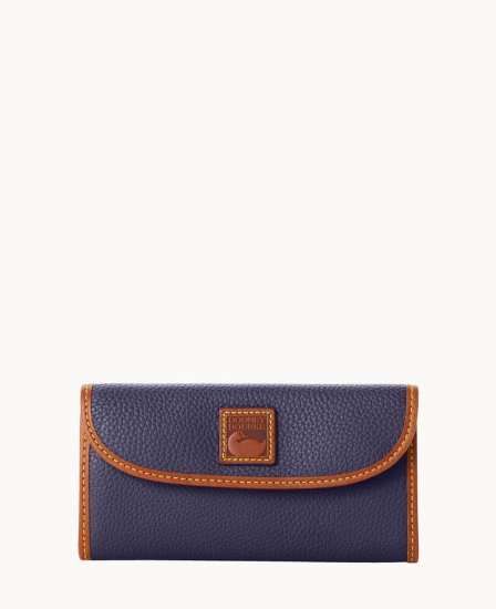 Dooney Pebble Grain Continental Clutch Midnight Blue ID-jwjpaNtS - Click Image to Close