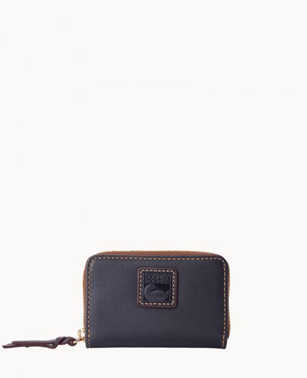 Dooney Florentine Large Zip Around Credit Card Case Navy ID-iwwGe66M - Click Image to Close