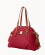 Dooney Pebble Grain Domed Satchel Wine ID-U6ZD8jQB