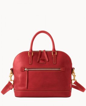 Dooney Florentine Domed Satchel Red ID-RUq7VAvU