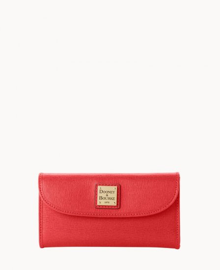 Dooney Saffiano Continental Clutch Tomato ID-Cp1cfLWp - Click Image to Close