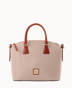 Dooney Pebble Grain Domed Satchel Oyster ID-EFeLK2Lf