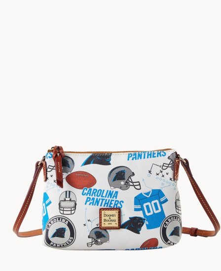 Dooney NFL Panthers Crossbody Pouchette CAROLINA PANTHERS ID-aX103f0f - Click Image to Close