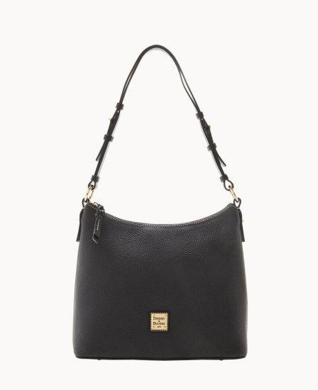 Dooney Pebble Grain Hobo Black Black ID-DAj8eDfh - Click Image to Close