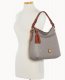 Dooney Ostrich Twist Strap Hobo Grey ID-NSeEGp76