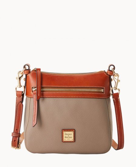 Dooney Pebble Grain Crossbody 25 Taupe ID-nXVnU57B - Click Image to Close