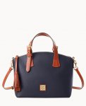 Dooney Pebble Grain Trina Satchel Midnight Blue ID-FyurcPlY