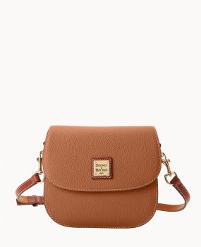 Dooney Pebble Grain Saddle Bag Caramel ID-AU4SGV5L