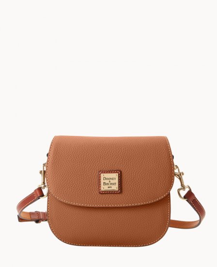 Dooney Pebble Grain Saddle Bag Caramel ID-AU4SGV5L - Click Image to Close