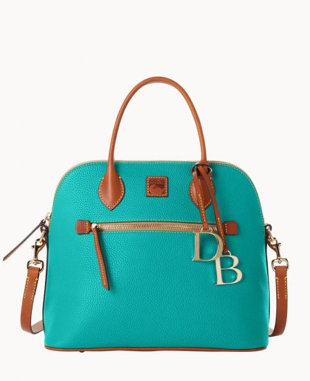 Dooney Pebble Grain Large Domed Satchel Spearmint ID-vsCnJxnp - Click Image to Close