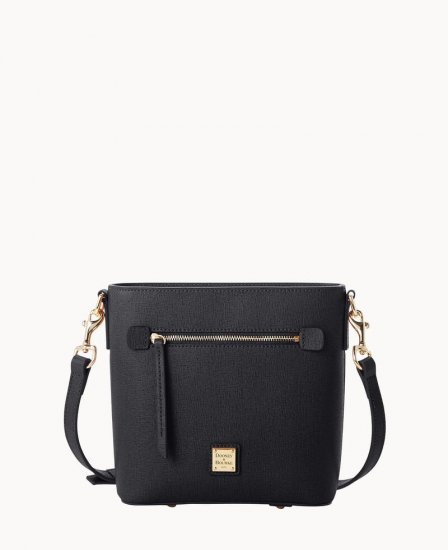 Dooney Saffiano Small Zip Crossbody Black ID-0Jri1bYe - Click Image to Close