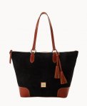 Dooney Suede Career Tote Black ID-NJCjcyKM