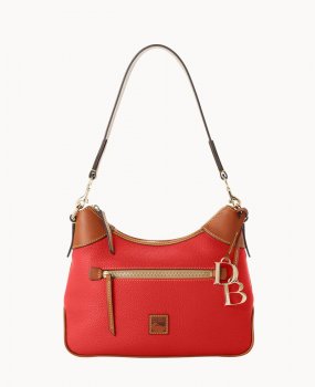 Dooney Pebble Grain Hobo Red ID-A4DWe3QR