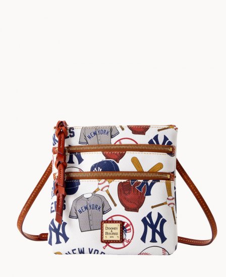 Dooney MLB Yankees N S Triple Zip Crossbody YANKEES ID-AffmgorC - Click Image to Close