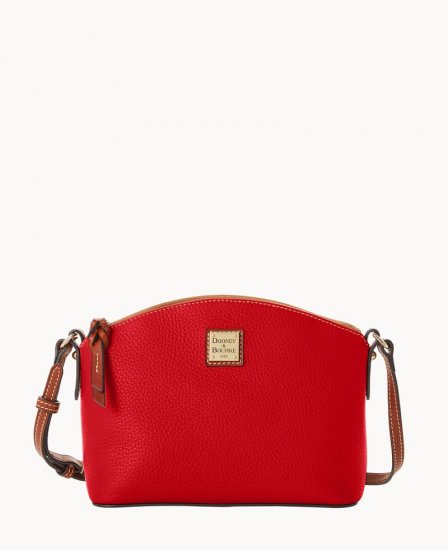 Dooney Pebble Grain Suki Crossbody Red ID-PuHTybXJ - Click Image to Close