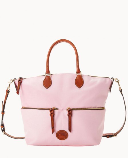 Dooney Nylon Large Pocket Satchel Light Pink ID-oz96SeBo - Click Image to Close