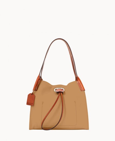 Dooney Oncour Elba Mini Full Up Two Taupe ID-6xPrbeBA - Click Image to Close