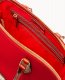 Dooney Pebble Grain Zip Zip Satchel Red ID-FqoTTFod