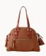 Dooney Pebble Grain Domed Satchel Caramel ID-7dFvf1KF