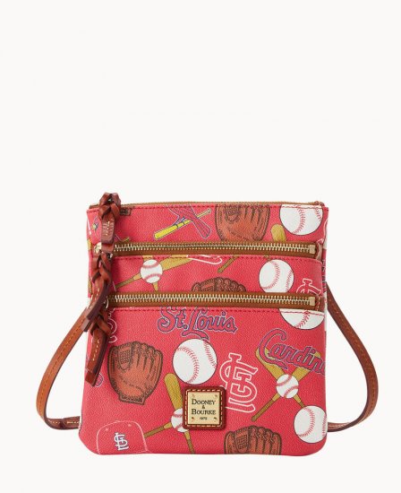 Dooney MLB Cardinals N S Triple Zip Crossbody Cardinals ID-P91Bn8WU - Click Image to Close