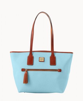 Dooney Pebble Grain Small Tote Caribbean Blue ID-HMLET3q7