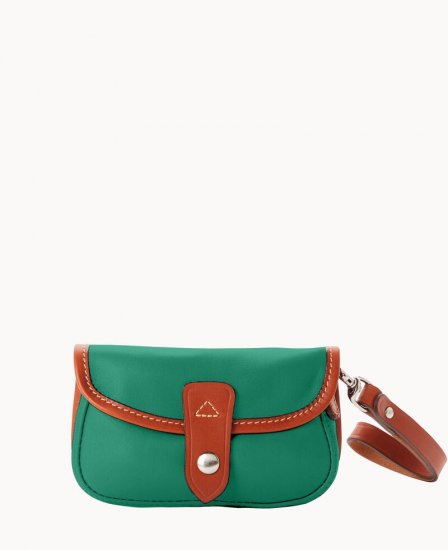 Dooney Oncour Elba Flap Wristlet Emerald ID-ADkcjPsL - Click Image to Close