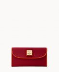 Dooney Pebble Grain Continental Clutch Wine ID-r5KTSXbj