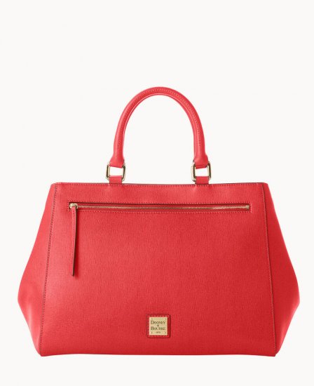 Dooney Saffiano Zip Satchel Tomato ID-0zLHMfbt - Click Image to Close