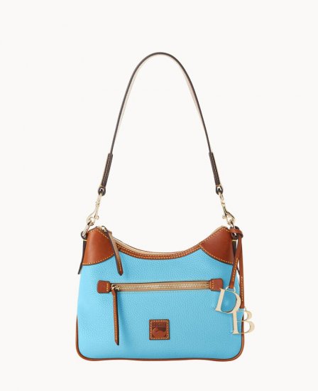 Dooney Pebble Grain Small Hobo Sky Blue ID-J747eDgc - Click Image to Close