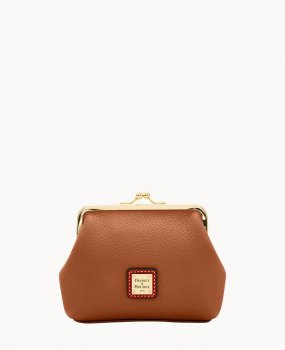 Dooney Pebble Grain Large Frame Purse Caramel ID-C94JRpRb