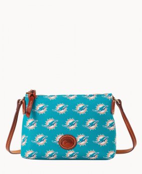 Dooney NFL Dolphins Crossbody Pouchette Dolphins ID-marfTB97