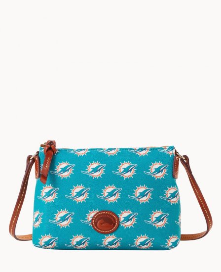 Dooney NFL Dolphins Crossbody Pouchette Dolphins ID-marfTB97 - Click Image to Close