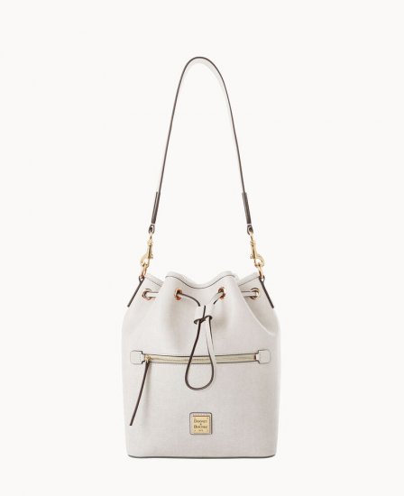 Dooney Saffiano Drawstring Ecru ID-4856Q9nv - Click Image to Close