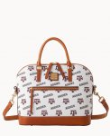 Dooney Collegiate Texas Achr(38)M Domed Zip Satchel TEXAS A&M ID-OtV8K71i