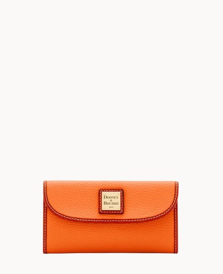 Dooney Pebble Grain Continental Clutch Clementine ID-XupXtaIz - Click Image to Close