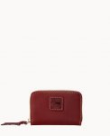 Dooney Florentine Large Zip Around Credit Card Case Bordeaux ID-itizl89q