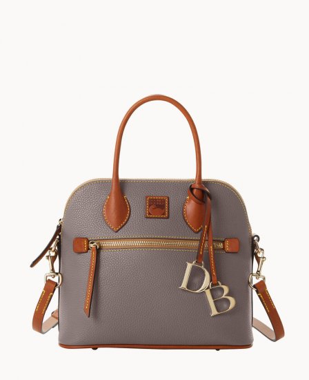 Dooney Pebble Grain Domed Satchel Elephant ID-G0l4hEud - Click Image to Close